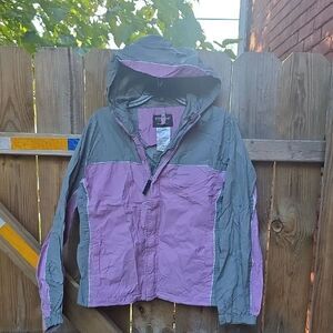 Columbia Two-Tone Pink and Gray Hooded Jacket